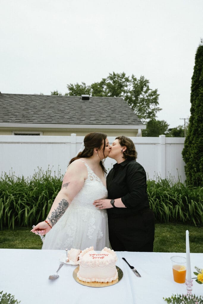 Backyard wedding reception in Metro Detroit