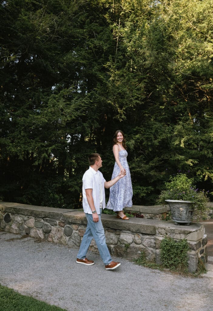 Michigan engagement session at Cranbrook House and Gardens in
