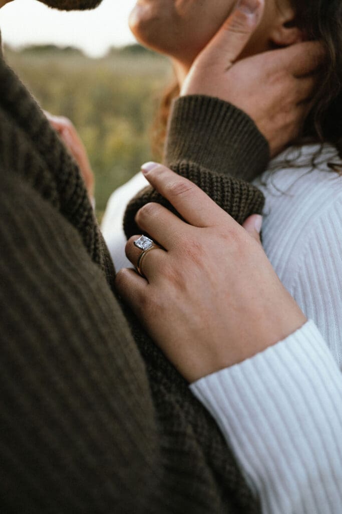 Ring photo during an engagement session