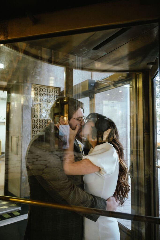 Engagement session at the Fisher Theater