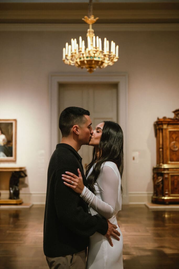 Engagement Session inside the Toledo Museum of Arts