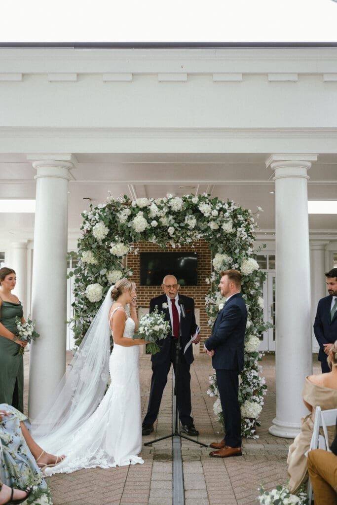 outdoor ceremony at Detroit Golf Club wedding Detroit Michigan